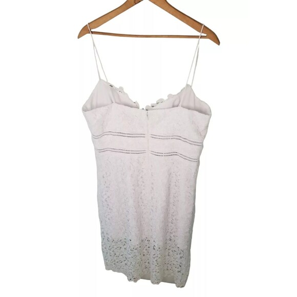 Anthropologie BHLDN Dress Alessa White Lace Overlay Wedding Bridal Women's 16 - Picture 3 of 14